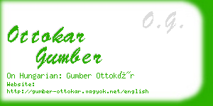 ottokar gumber business card